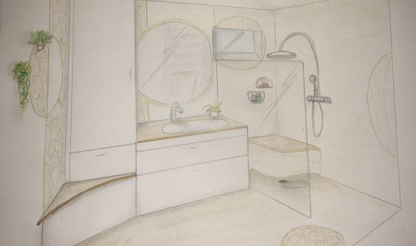 Etude de projet d'aménagement d'une salle de bain à Romenay (71)